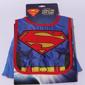 NWT Superman Infant Bib with Cape